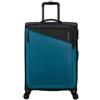 American Tourister DASH AMERICANO TORISTER DAMING - Spinner M, Suitcase espandibile, 66,5 cm, 67/75 L, nero/blu (nero/blu)