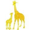 HCM Kinzel- Puzzle 3D Crystal - Coppia di Giraffe, 38 Pezzi, Colore Giallo, 59177
