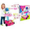 Lean Toys Valigetta Dottore Giocattolo Bambini Carrello Giochi Luci Dottore Bambina Medico Stetoscopio con Luci e Suoni Schermo FUNZIONANTE