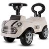 sun baby Macchinina Cavalcabile per Bambini Go Go Fassion, Macchina a spinta da 12 mesi, effetti sonori, sedile e ruote in plastica, protezione antiribaltamento (Bianco)