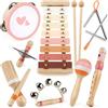 Vanplay Strumenti Musicali Giochi Bambini 3 Anni Giochi in Legno Xilofono Tamburo Giochi Montessori Regalo Bambina 2 3 4 5 Anni
