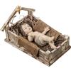 DRW Figura di un bambino Gesù in Presepe in Resina in Beige e Marrone 20x31x25 cm