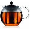 Bodum 1801-16, Assam, Teiera a pistone con filtro, 1,0 L, inox brillante