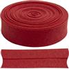 Aerzetix - C77366 - Nastro in sbieco Piegato 9 Metri x 18mm - in Cotone - Colore Rosso - passamaneria gallone Abbigliamento Cuscini trapunte