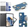 RongZy Connettore Dock per Samsung Galaxy Tab A8 10.5 SM-X200 Dock Charging di Ricambio Presa di Ricarica Cavo Flessibile con Strumenti