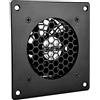 euroharry Ventola USB, ventola da 80 mm, con ventola USB 5V / 0.3A regolabile a 3 velocità, con un moderno telaio in alluminio nero spazzolato, per il raffreddamento dell'armadio AV home theater