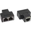 HUAREW RJ45 Connettori Splitter Ethernet, Adattatore da 1 a 2 Connettore per Ethernet Cat5 Cat5e Cat6 Cat7 Cavo(2 Pezzi)