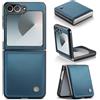 Rerzoiro Cover per Samsung Galaxy Z Flip 6 Custodia Premium Pelle PU Case, Leggera e Sottile Antigraffio, Antiurto, Anti-impronta Case per Samsung Galaxy Z Flip6, Blu