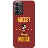 LA CASA DE LAS CARCASAS Custodia per Samsung Galaxy A23 5G Ufficiale dei Classici Disney Mickey Fondo Rosso Trasparente per proteggere il tuo cellulare. Cover per Samsung in silicone flessibile con licenza ufficiale Disney