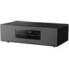 Panasonic SC-DM502E-K Sistema Micro Hi-Fi, 40W, Radio Fm, DAB/DAB+, Lettore CD, Porta USB, Bluetooth, Aux, Riproduzione MP3, Alloggiamento in Legno e Copertura in Rame, Design Elegante, Nero