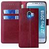 xinyunew Custodia per Samsung Galaxy J2 Pro 2018,Cover Samsung Galaxy J2 Pro 2018 Libro,Custodia Samsung Galaxy J2 Pro 2018 Pelle,Flip Cover per Phone Portafoglio per Samsung Galaxy J2 Pro 2018,Rosso