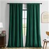 Joydeco Tende oscuranti in velluto, colore verde scuro, 245 x 132 cm (altezza x larghezza), set da 2 pezzi