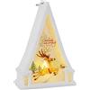 Belle Vous Portacandele di Natale - Lanterna in Vetro con Candela a LED - Decorazione Natalizia da Interno - Centrotavola Natalizio Decorativo - per Feste o Matrimonio