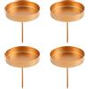 Sprinlot 4 Pezzi Portacandele Corona Avvento, 8 cm Candelabro Corona Dell'Avvento, Retrò Candelabri Natalizi, Supporto Piatto per Candele, per Decorazioni Natale Casa Matrimonio