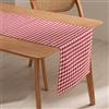 GAMUSI Runner da tavolo rettangolare antimacchia impermeabile Vichy a quadri, 45 x 170 cm, tessuto di cotone traspirante e morbido, colore rosso