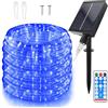 WoskjXas Solare Corda Luminosa, 22m 200LEDs Luci Esterno Solare, Luci Stringa Solari Telecomando, Impermeabile Luci Decorative con 8 Modalità per le Feste di Natale, Matrimoni in Giardino