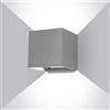 ledmo Applique da Parete Interno/Esterno 20W Lampada da Parete Angolo del Fascio Regolabile su e Giù Grigio Applique Esterno IP65 Impermeabile 6000k Bianco Freddo