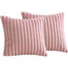 FDEETY Federe Cuscini Peluche Scanalate 45 * 45cm Morbide Decorative Velluto Striato Pelliccia Sintetica