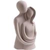 PIGPIGFLY Statua Coppia Che si Abbraccia,Statue Decorative,Decorazioni per Ufficio, Statuette Decorative Casa, Soggiorno Decorativo Moderno da Appoggiare, Scultura Astratta in Poliresina, Idea Regalo（Arenaria）