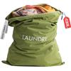 Asnews Sacchi Portabiancheria, 120L Grande Capacità Sacco Biancheria, Impermeabile Sacchi di Nylon con Zip, Riutilizzabile Sacchetto Organizer per Viaggio, Dormitorio, Campeggio, 90 x 60cm