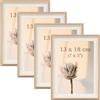 YoHyien 4 Pezzi Cornici Foto, Cornice Portafoto da Tavola, Decorative Cornice per Foto da Muro, Photo Frame for Wall (Effetto Legno, 13 x 18 cm)