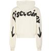 DISCLAIMER Felpa Hoodie Donna Cotone Bianco XS