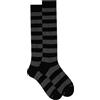 Gallo Calze lunghe donna cotone nero righe bicolore