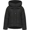 Generic Giacca invernale da donna calda bomber da donna, con cappuccio, piumino da donna, giacca trapuntata, leggera, invernale, da donna, calda, da trekking, da donna, parka invernale, Nero , M