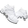 LDRFSE - Pattini con ruote e luci LED, pattini regolabili a 4 ruote con ruote nascoste per scarpe da corsa, per giocare, per uomo, donna e bambini