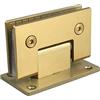 HEAGER cerniere pieghevoli, Cerniera for porta in vetro, Morsetto for bagno, Cerniere a perno, Clip/morsetto for porta in vetro for doccia color oro spazzolato, Cerniera for porta in vetro, Hardware in vetro