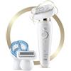 Braun Silk-épil 9 81688637 epilatore 40 pinzette Bianco, Oro 1 St