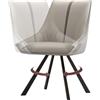 HGTRH Sedie Sala Da Pranzo 1 2 4 6 Pezzi Moderne Ecopelle, Sedie Sala Pranzo Girevoli Senza Ruote, Artigli Anti-Gatto Sedie Cucina Set Da 1 2 4 6 Economiche con Braccioli e Schienale Alto Grey 2 1pcs