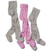 WELLYOU collant per bambini per bambina, set di 3, calzamaglia, cotone alta quota, taglia 62-146 - Made in EU (74-80, Rosa-grigio)
