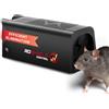 ROSHIELD Trappole elettriche per topi e ratti - Qualità professionale e trappola antiparassitaria ad alte prestazioni per eliminazione immediata - Grande, riutilizzabili e facili da regolare