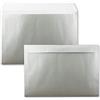 FarbenFroh by GUSTAV NEUSER 10 buste XXL, formato DIN C4, 22,9 x 32,4 cm, con chiusura adesiva, senza finestra, per formato DIN A4, colore argento metallizzato