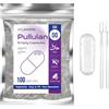 ATLEMISME Capsule Vuote in Pullulan 00 (100 Unità) - Capsule Vegetali Premium, Senza Gelatina e Senza OGM, Perfette per Vegani e Vegetariani - Altamente Resistenti all'Ossigeno