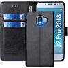 xinyunew Custodia per Samsung Galaxy J2 Pro 2018,Cover Samsung Galaxy J2 Pro 2018 Libro,Custodia Samsung Galaxy J2 Pro 2018 Pelle,Flip Cover per Phone Portafoglio per Samsung Galaxy J2 Pro 2018,Nero