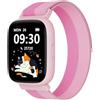 BIGGERFIVE Fitness Tracker Orologio Bambina Ado 5-16, 1,8 Smartwatch con Contapassi, Frequenza Cardiaca, Resistente all'Acqua IP68, Monitor del Sonno, Giochi Puzzle con/senza APP, Nylon