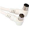 EDM PROLONGACION TV ACODADA 9,5MM 2,5M ENV. BLANCA