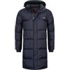 Höhenhorn Bannalp - Cappotto invernale da uomo, con imbottitura lunga, piumino e piume certificate RDS con cappuccio rimovibile, Blu scuro, XXXL