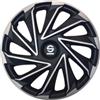 Sparco Set 4 copricerchi 15 pollici copriruota auto varese spc1580svbk argento nero