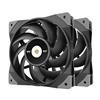 Thermaltake ToughFan 12 ad alta pressione statica 2000 PWM, mozzo motore rinforzato in metallo, cuscinetto idraulico Gen.2 120 mm caso/ventola radiatore (confezione da 2) CL-F082-PL12BL-A Nero