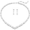 Swarovski Set Mesmera, Taglio misto, Bianco, Placcato rodio