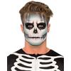 SMIFFYS Kit scheletro fosforescente, sacchetto crema nera fosforescente, matita nera, trucco per il viso verde, bianco e nero con spugna e pennello applicatore Halloween