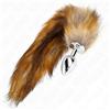 Kink Fox Tail with Metal Plug Brown