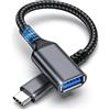 TEFLOTY Adattatore USB C a USB 3.0, Cavo OTG Tipo C, Maschio a Femmina Compatibile con iPhone 15 Pro Max, MacBook Air, iPad Pro 2022, Samsung Galaxy S23/S22/S21, Huawei
