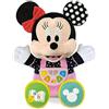 Clementoni Disney Baby - Baby Minnie Prime Storie, Peluche Raccontastorie Interattivo per Bambini 12+ Mesi, con 4 Libricini Illustrati, 100% Lavabile, Lingua Italiana, 17852