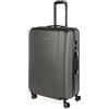 ITACA - Valigia Grande Rigida Viaggio Rigide. Trolley Grande con 4 RuoteDoppie Girevoli. Materiale ABS Valigia Rigida Grande Resistente e Leggero TSA, Antracite