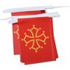 AZ FLAG Ghirlanda 6 Metri 20 Bandiere Midi-Pirenei - Occitania 21x15cm, Bandiera Midi-Pyrénées - Occitanie In Francia 15 x 21 cm - Festone Bandierine