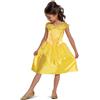 Disguise Disney Vestito Principessa Belle Bambina - Costume Carnevale Bella e La Bestia per Bambini, Abito Elegante e Magico, 7-8 anni
